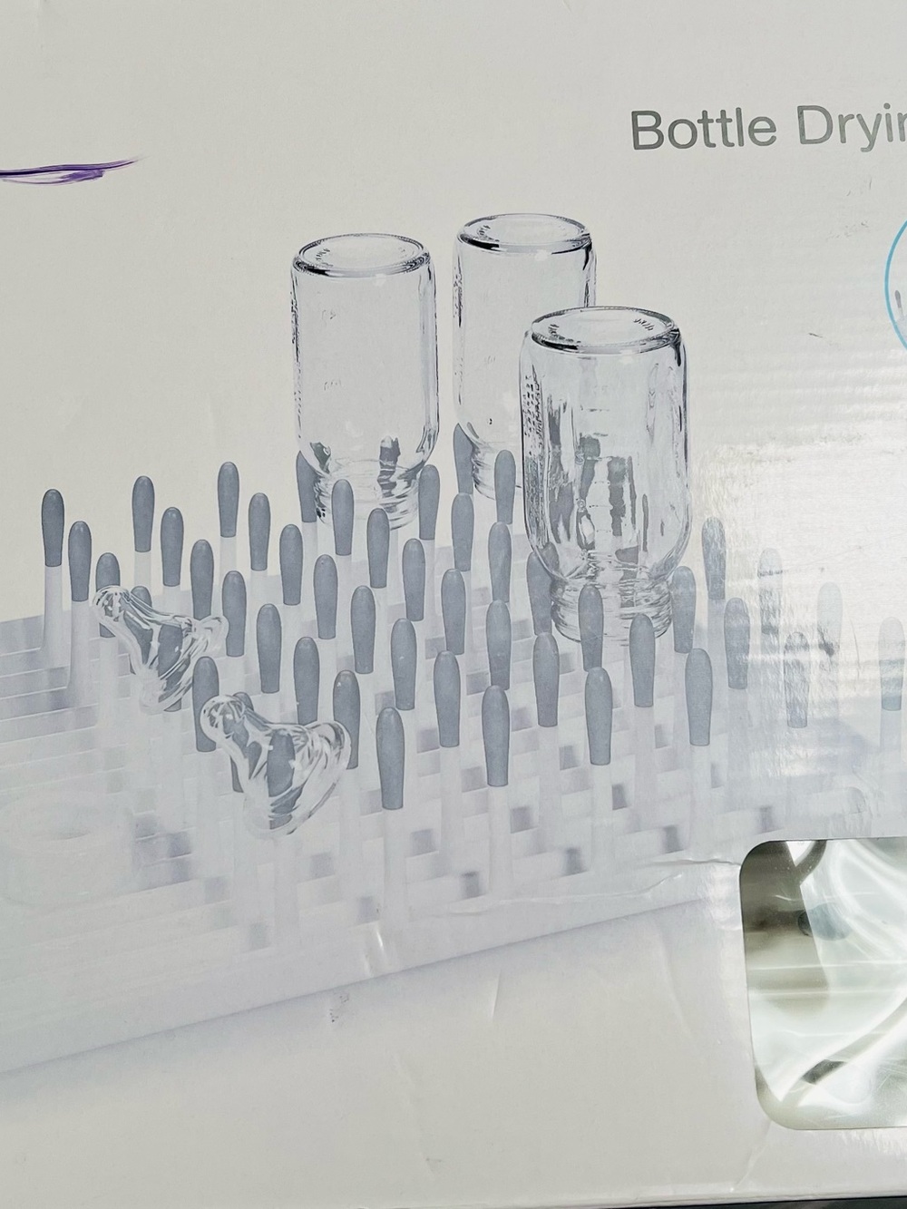 Oxo White and Gray Bottle Drying Rack
